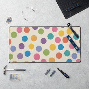 Bright and Fun Abstract Hexagon Design Desk Mat