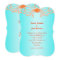 Bright and Fun Aqua and Tangerine Wedding Invites