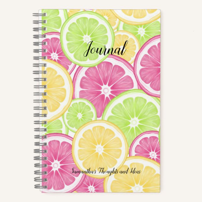 Bright and Fun Citrus Pop Summer Journal (Front)