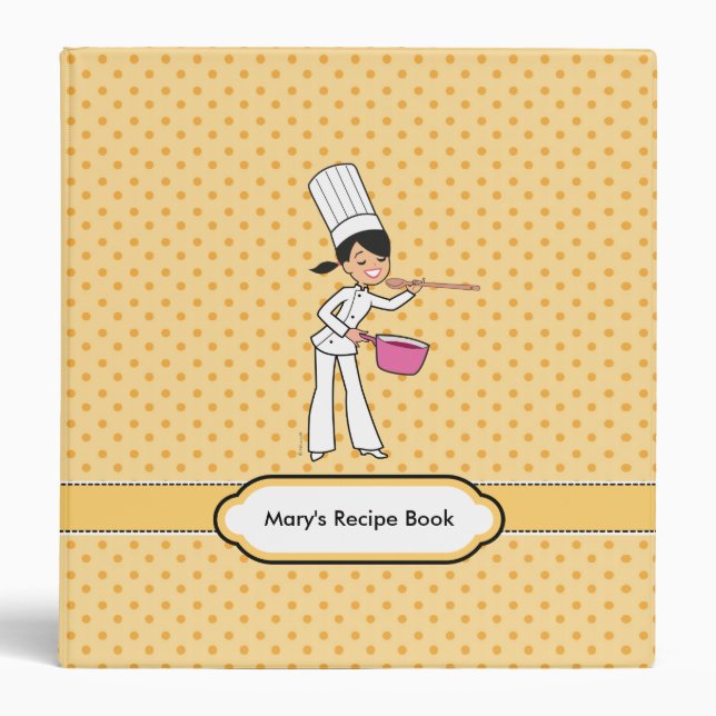 Bright and Fun Recipe Binder Illustrated (Front)