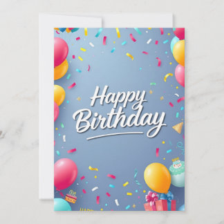 Bright and Joyful Birthday Wishes! Invitation