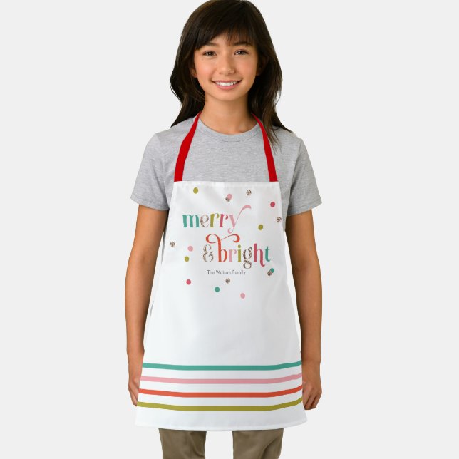 Bright and Merry Christmas Holiday Season Apron (Insitu)