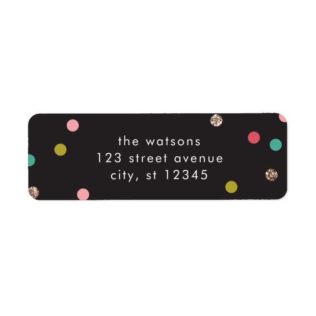 Bright and Merry Holiday Return Address Labels (Front)