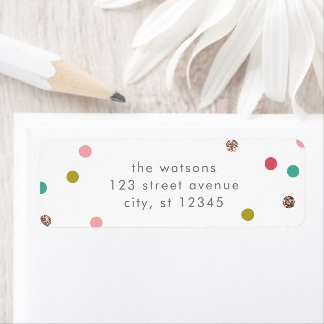 Bright and Merry Holiday Return Address Labels (Insitu)