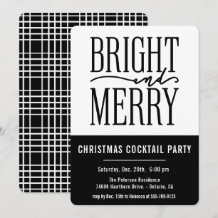 Bright and Merry Modern Christmas Party Invitation