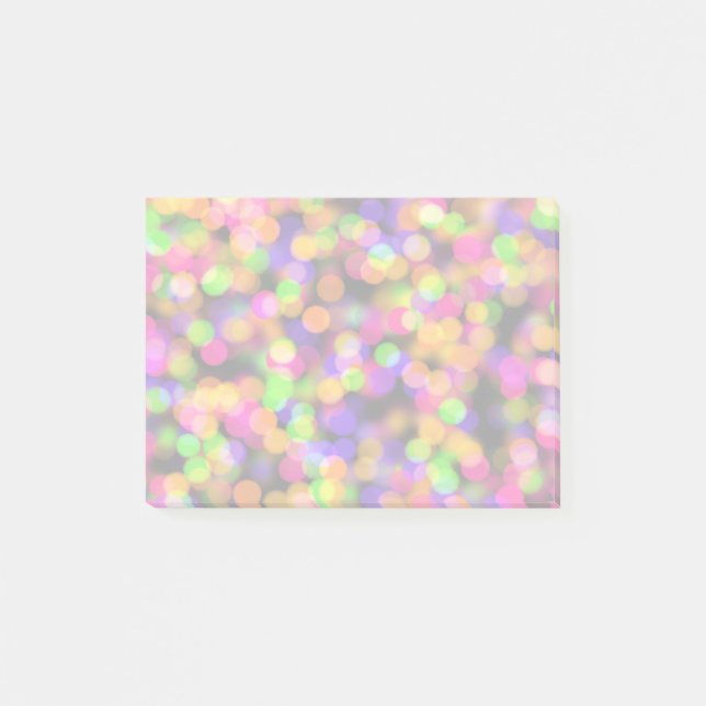 Bright and Sparkling Lights Bokeh Background Post-it Notes (Front)