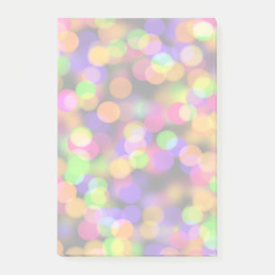 Bright and Sparkling Lights Bokeh Background Post-it Notes