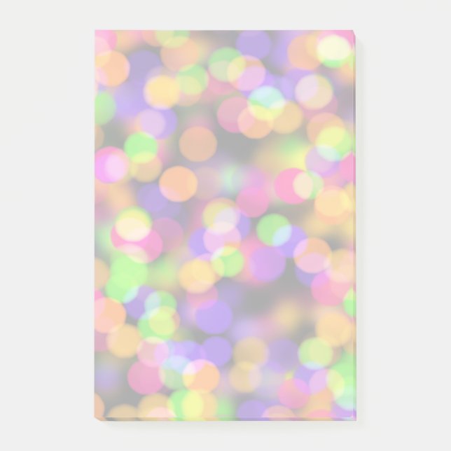 Bright and Sparkling Lights Bokeh Background Post-it Notes (Front)