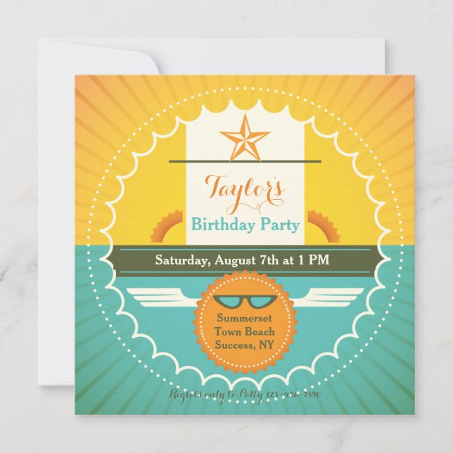Bright and Sunny Invitation (Front)