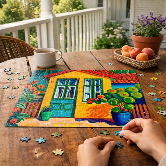 Bright and vivid painting of house jigsaw puzzle (Creator Uploaded)