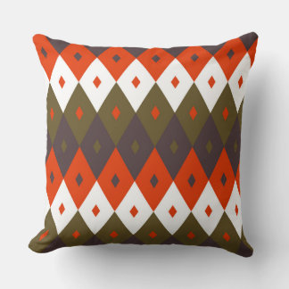 Bright and Vivid Rhombus Pattern Throw Pillow