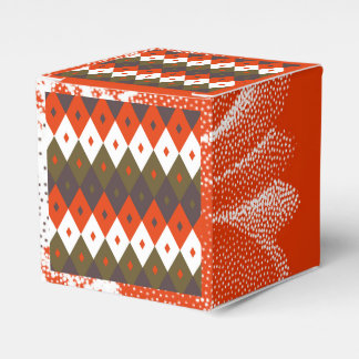 Bright and Vivid Rhombus Pattern Throw Pillow Favor Box