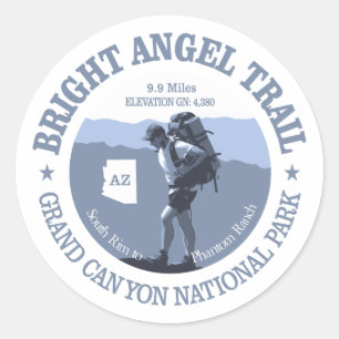 Bright Angel Trail (rd) Classic Round Sticker