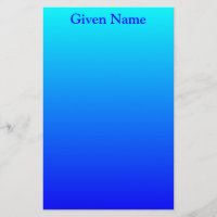 Bright Aqua Blue Personalized Ombre