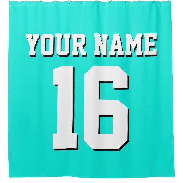 Bright Aqua White Sports Jersey Team Jersey (Front)