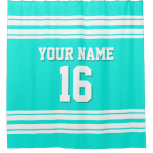Bright Aqua with White Stripes Sports Jersey