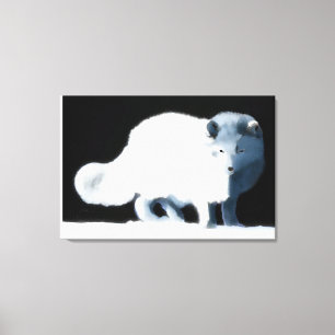 Bright Arctic Fox Canvas Print