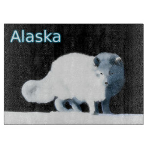 Bright Arctic Fox Cutting Board