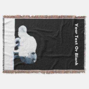 Bright Arctic Fox Throw Blanket