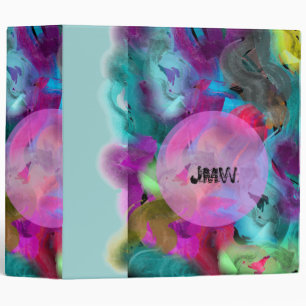 Bright Artistic Paint Strokes Personalized Binder