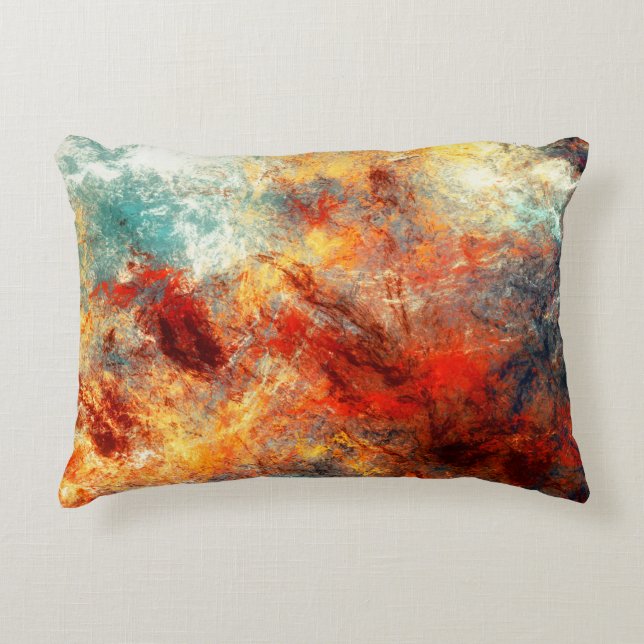Bright artistic splashes. Abstract painting color  Accent Pillow (Front)