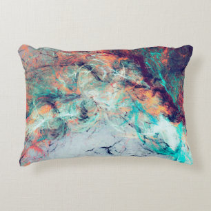 Bright artistic splashes. Abstract painting trendy Accent Pillow
