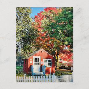 Bright Autumn Farm Postcard