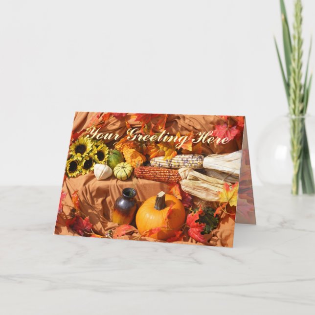 Bright Autumn Harvest Card (Front)