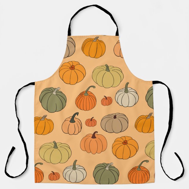 Bright autumn vintage seamless pattern background  apron (Front)