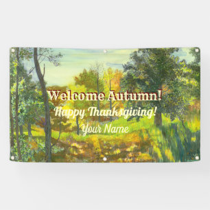 Bright Autumn watercolor Banner