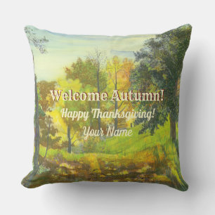 Bright Autumn watercolor Outdoor Pillow