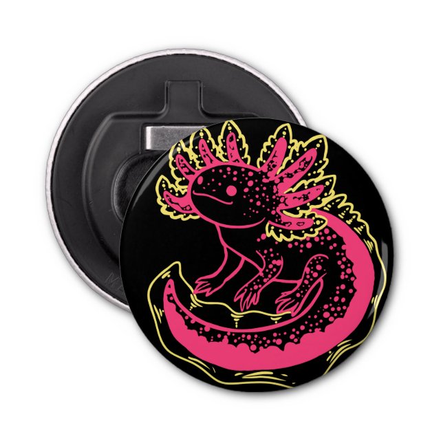 Bright Axolotl Bottle Opener (Front)