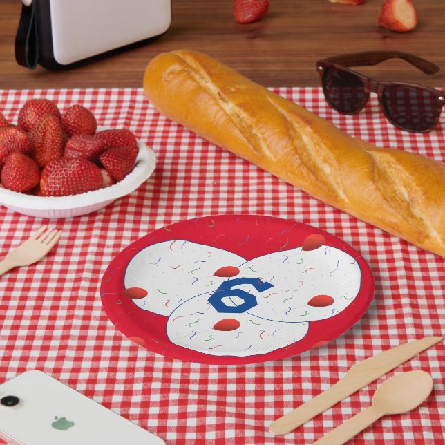 Bright Balloons & Confetti Birthday  Paper Plate (Picnic)