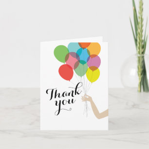 Bright Balloons Thank You Tote Card