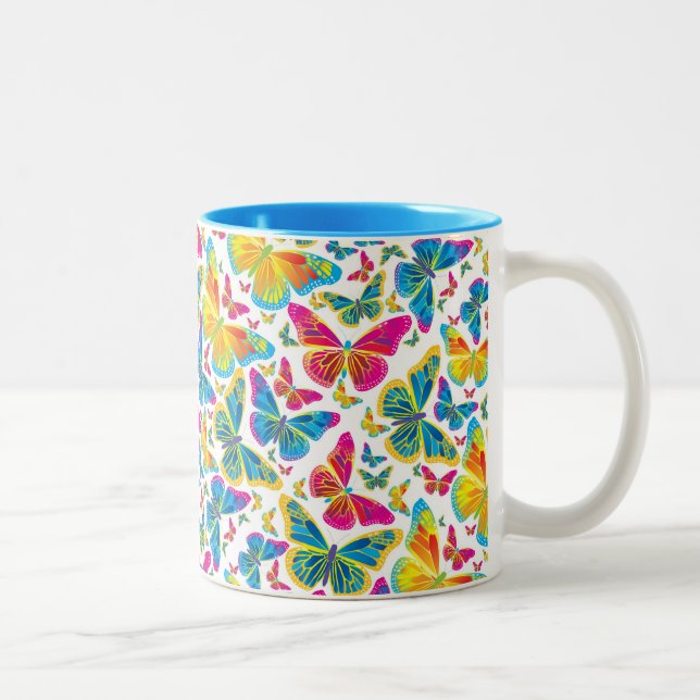 Bright beterflies café tasse (Droit)