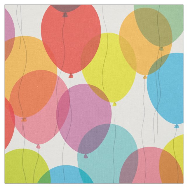 Bright Birthday Balloons Fabric (Swatch)