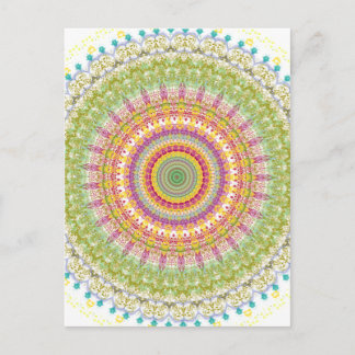Bright Blessings Mandala Postcard