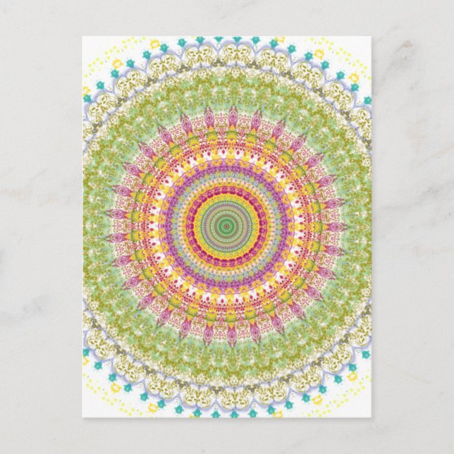 Bright Blessings Mandala Postcard (Front)