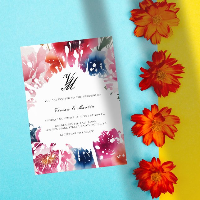 Bright Bloom Blossom Wedding Invitation (Creator Uploaded)