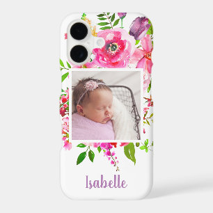 Bright Blooms Custom Photo Monogramme