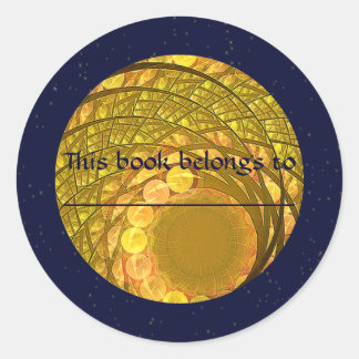 Bright Blossom Moon Classic Round Sticker