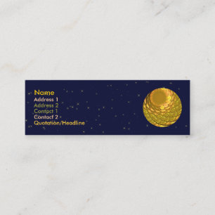 Bright Blossom Moon Mini Business Card