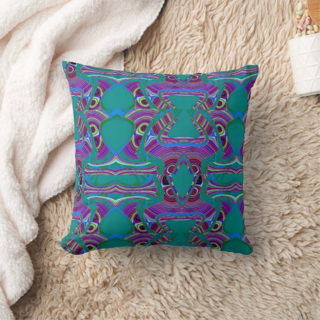 bright  blue abstact pillow (Blanket)