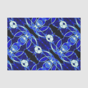 Bright Blue Abstract Tissue Paper