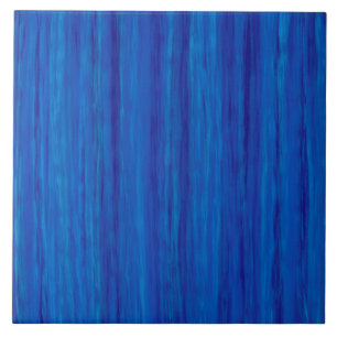 Bright Blue and Dark Blue Stripes Tile