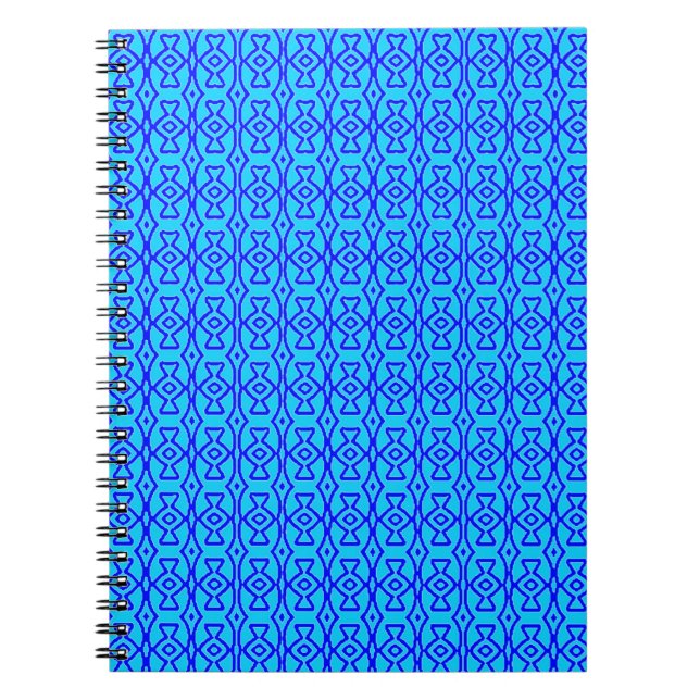 Bright Blue Batik Notebook (Front)
