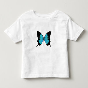 Bright Blue & Black Butterfly Original Colours Toddler T-shirt
