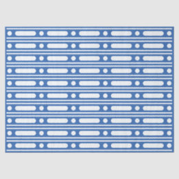 Bright Blue Bone Inlay Border Dots Decoupage Paper