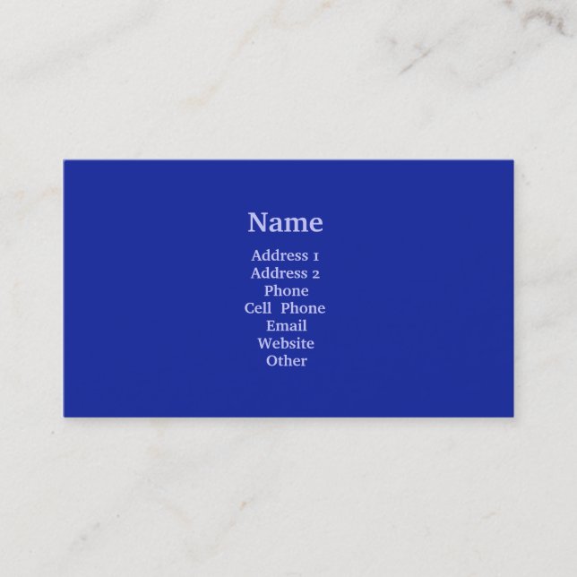 Bright Blue Business Card (Front)