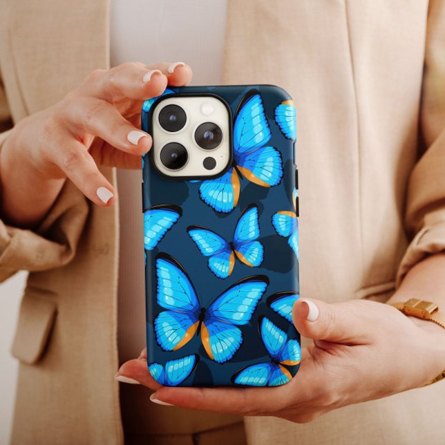 Bright Blue Butterfly iPhone | Butterfly iPhone 13 Case-Mate iPhone Case (Creator Uploaded)